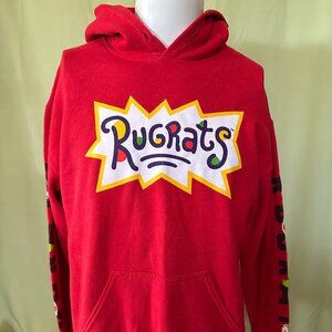 Rugrats Nickelodeon 2017 Men's Red Hoodie Sweater Size Medium